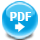 Boule de billard bleue accueillant le sigle PDF