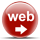 Boule de billard rouge accueillant le sigle Web