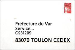 Préfecture du Var, Service ..., CS31209, 83070 TOULON CEDEX